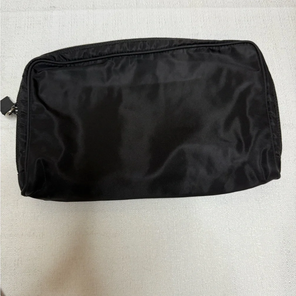 Prada Nylon Pouch Cosmetic Case Black Made in Italy - Picture 7 of 11
